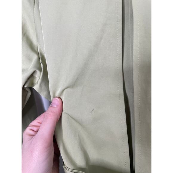 NWT Bagatelle Trench Coat Large Green Sage Short Wrap Jacket Business Casual - Picture 5 of 10